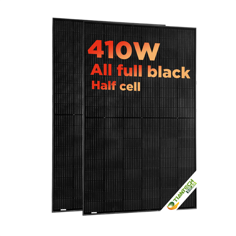 410W Ganz schwarzes Solarpanel