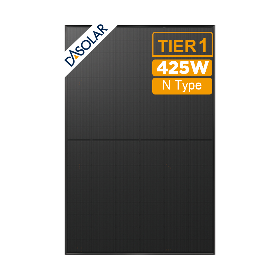 Hocheffizientes DAS-DH108NA Solarpanel 420 W 425 W 430 W N Typ TopCon Solarpanel komplett schwarz