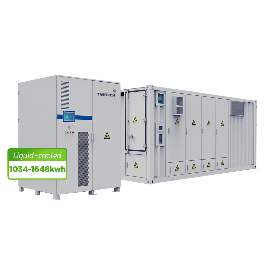 Flüssigkeitsgekühltes industrielles und kommerzielles Energiespeichersystem 1034 kWh ~ 1648 kWh
